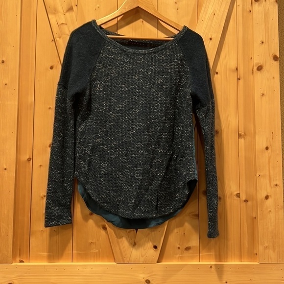 Sanctuary Blue Sweater Mixed Media Blue Sweater Size Large (No Tag) - Picture 1 of 4